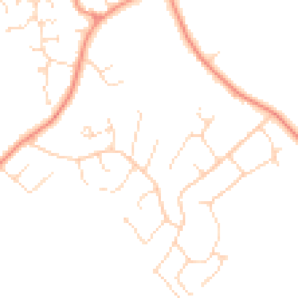 Daytime road noise heatmap for LN6 5XS