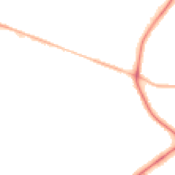 Night-time road noise heatmap for LN6 8SW