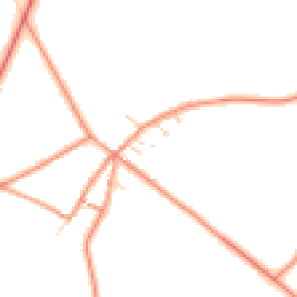 Daytime road noise heatmap for LN6 9DZ