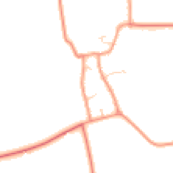Daytime road noise heatmap for LN6 9LS