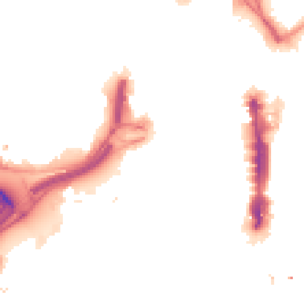 Night-time road noise heatmap for LS1 2PQ