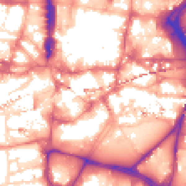 Daytime road noise heatmap for LS1 4AD