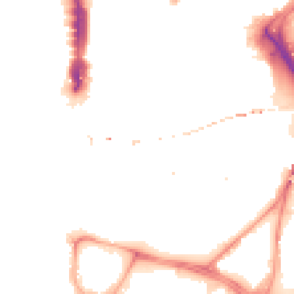 Night-time road noise heatmap for LS1 4AD