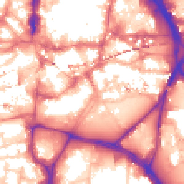 Daytime road noise heatmap for LS1 4DJ