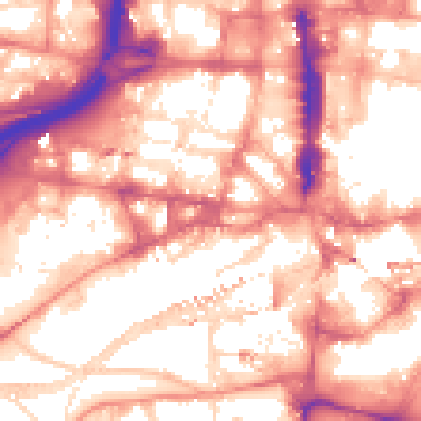 Daytime road noise heatmap for LS1 4DL