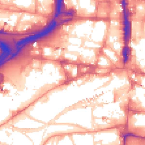 Daytime road noise heatmap for LS1 4JL