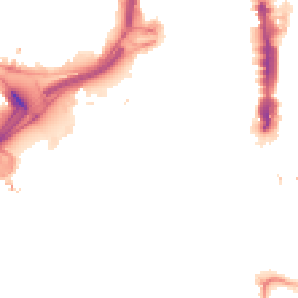 Night-time road noise heatmap for LS1 4JN