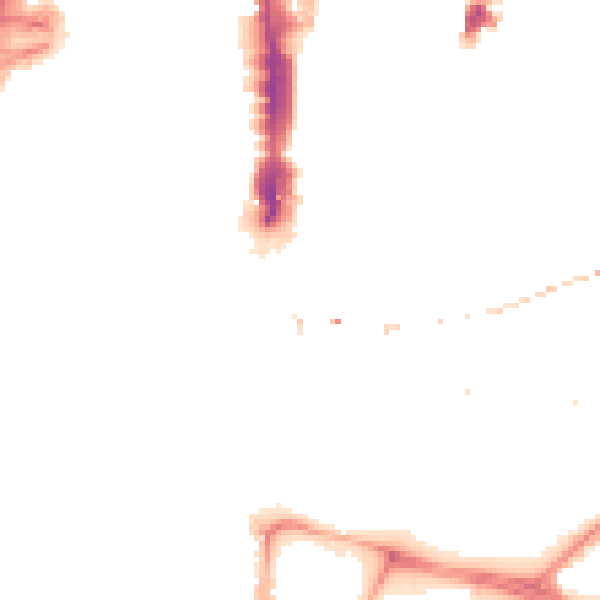 Night-time road noise heatmap for LS1 5DY