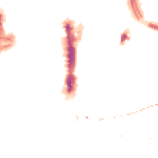 Night-time road noise heatmap for LS1 5EY