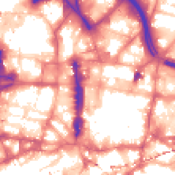 Daytime road noise heatmap for LS1 5JW