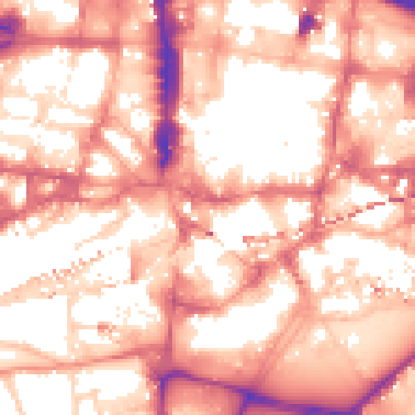 Daytime road noise heatmap for LS1 5PY