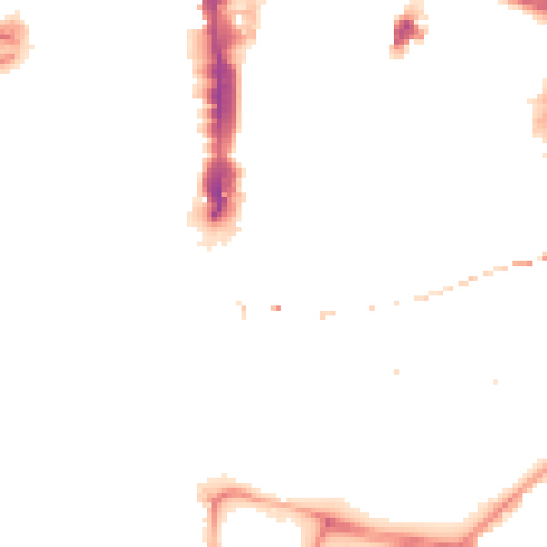 Night-time road noise heatmap for LS1 5PY