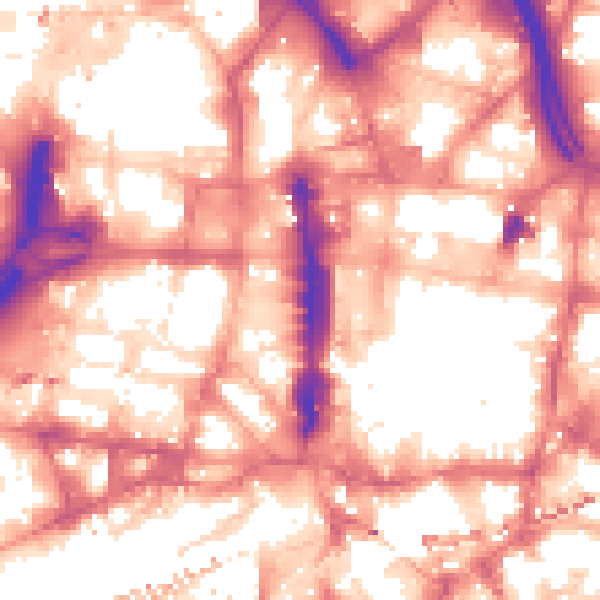 Daytime road noise heatmap for LS1 5PZ