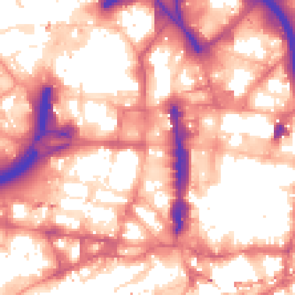 Daytime road noise heatmap for LS1 5RG
