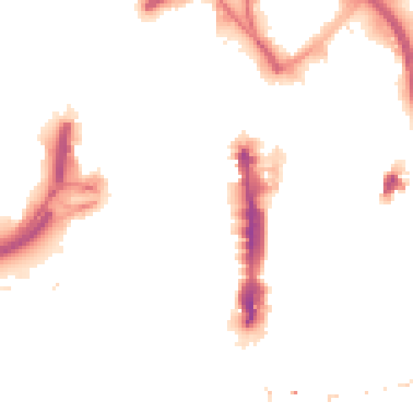 Night-time road noise heatmap for LS1 5RG