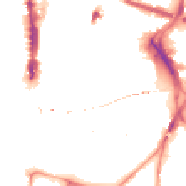 Night-time road noise heatmap for LS1 6DL