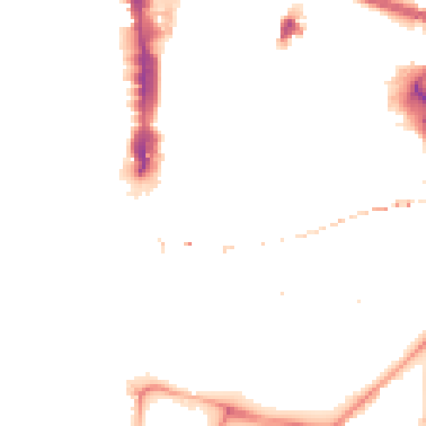 Night-time road noise heatmap for LS1 6EA