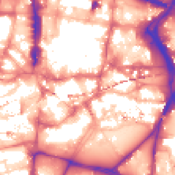 Daytime road noise heatmap for LS1 6LY