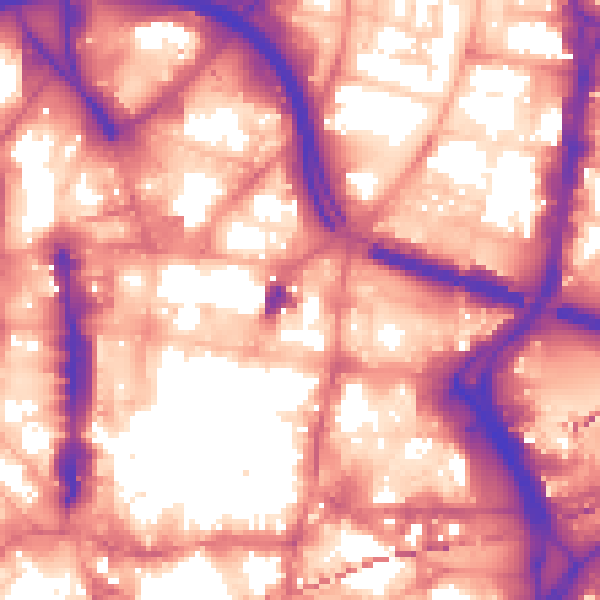 Daytime road noise heatmap for LS1 6NU