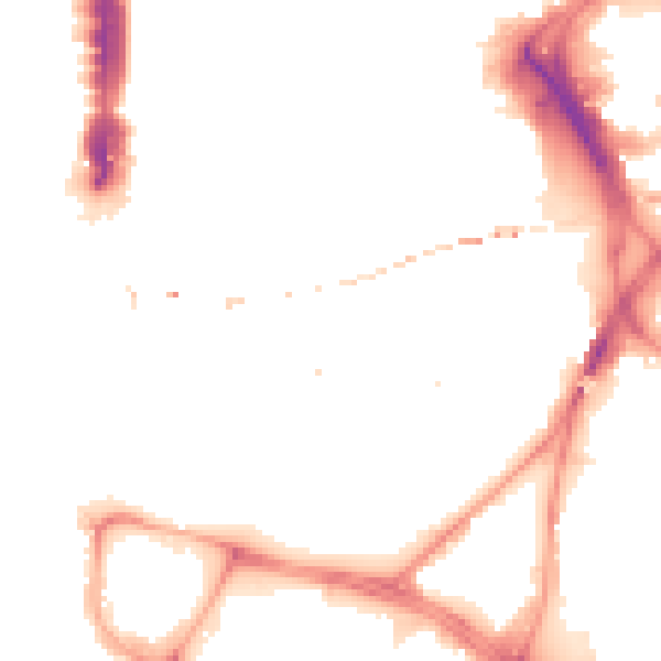 Night-time road noise heatmap for LS1 7BU