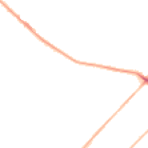 Night-time road noise heatmap for LS13 1AD