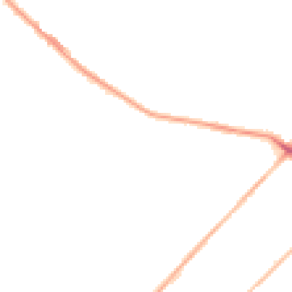 Night-time road noise heatmap for LS13 1AE