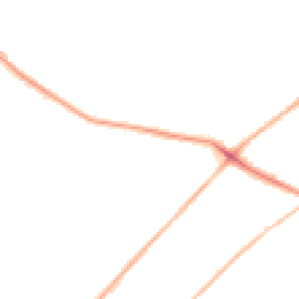 Night-time road noise heatmap for LS13 1AU