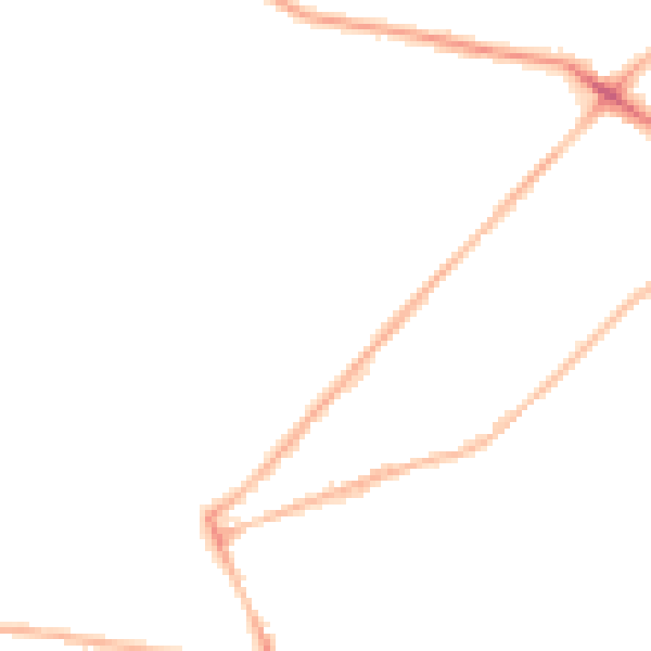 Night-time road noise heatmap for LS13 1AW