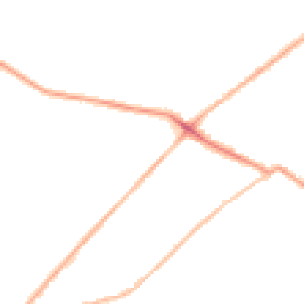 Night-time road noise heatmap for LS13 1AY