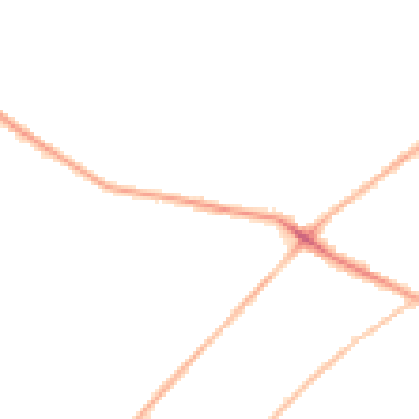 Night-time road noise heatmap for LS13 1BE