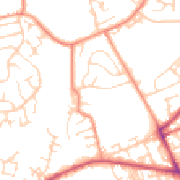 Daytime road noise heatmap for LS13 1BR