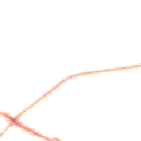 Night-time road noise heatmap for LS13 1ET