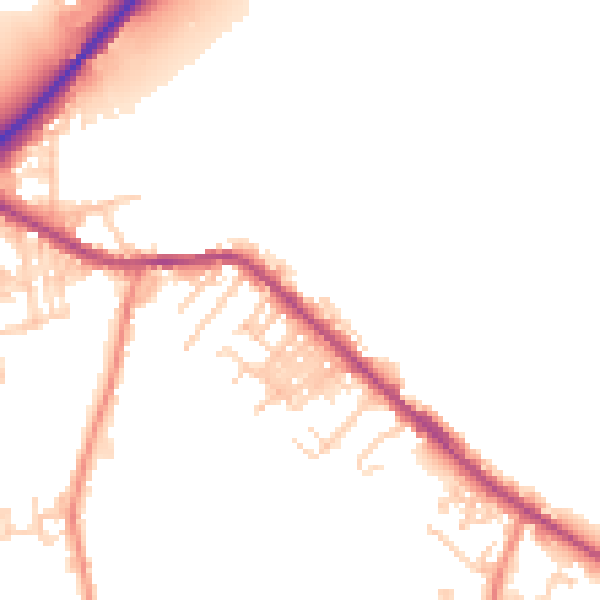 Daytime road noise heatmap for LS13 1HP