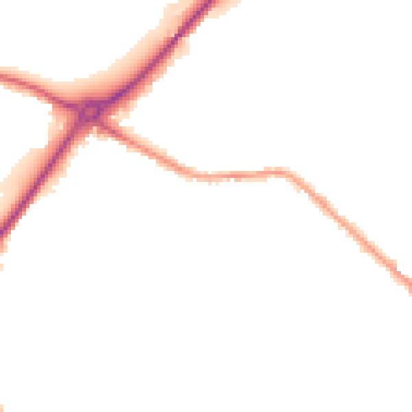 Night-time road noise heatmap for LS13 1HY