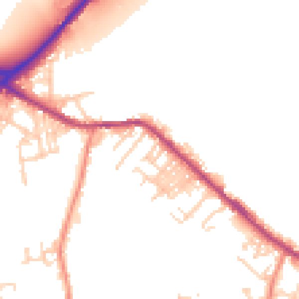 Daytime road noise heatmap for LS13 1JH