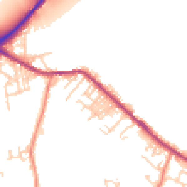 Daytime road noise heatmap for LS13 1JJ