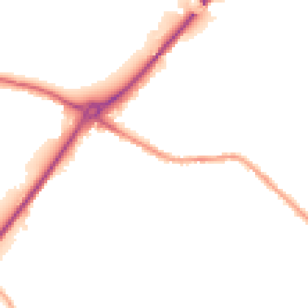 Night-time road noise heatmap for LS13 1LB