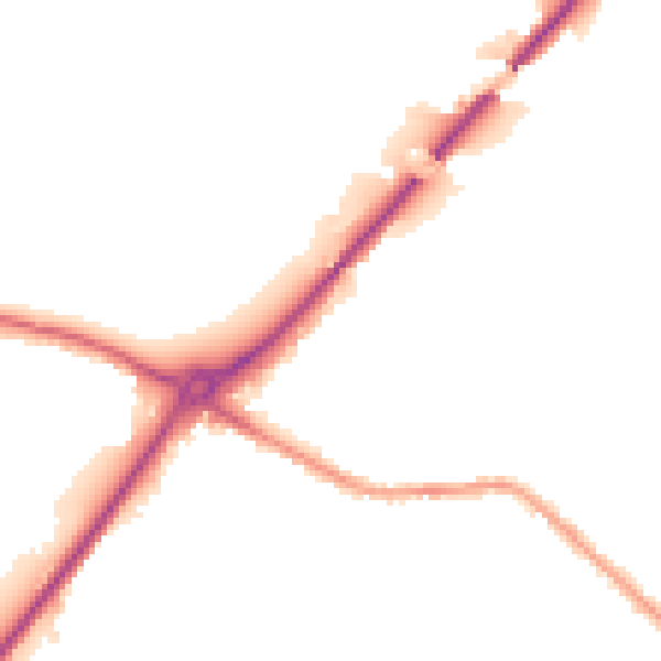 Night-time road noise heatmap for LS13 1PX