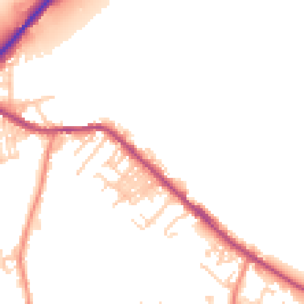 Daytime road noise heatmap for LS13 1RG
