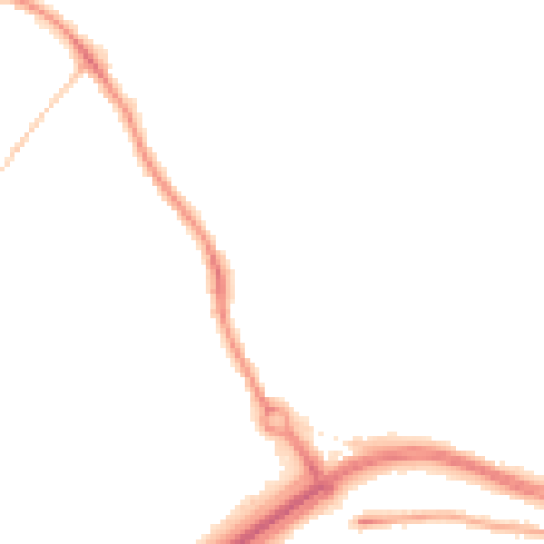 Night-time road noise heatmap for LS13 2BJ