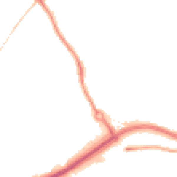 Night-time road noise heatmap for LS13 2BW