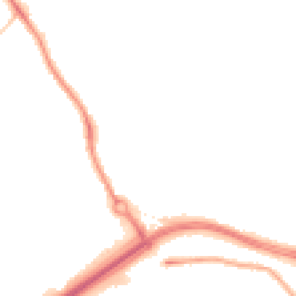 Night-time road noise heatmap for LS13 2BY