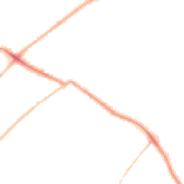 Night-time road noise heatmap for LS13 2EE