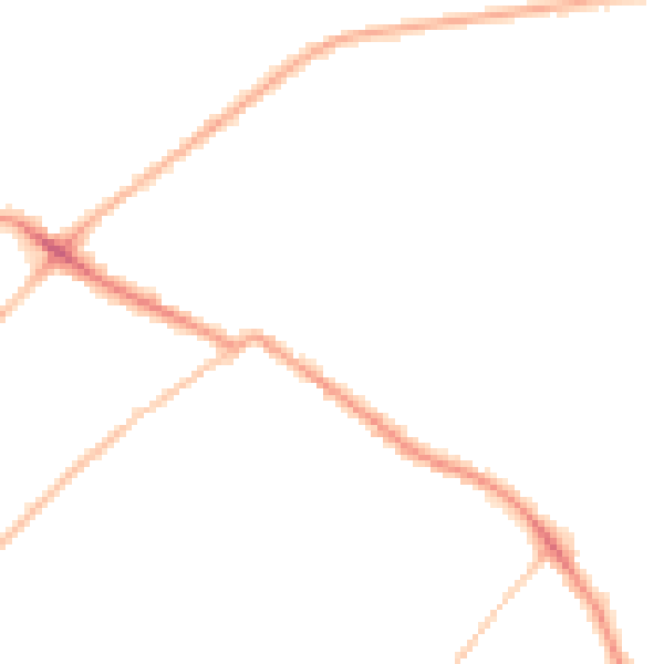 Night-time road noise heatmap for LS13 2EG