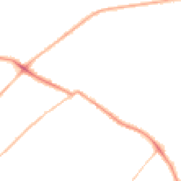 Night-time road noise heatmap for LS13 2EQ