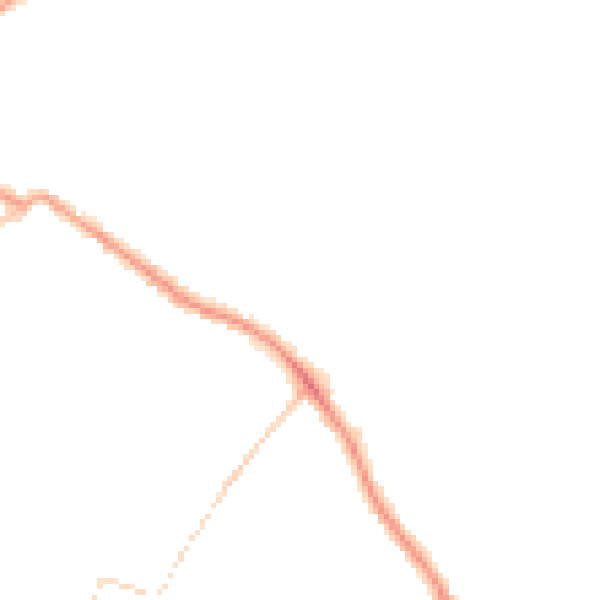 Night-time road noise heatmap for LS13 2EW