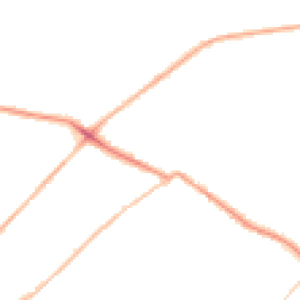 Night-time road noise heatmap for LS13 2HX
