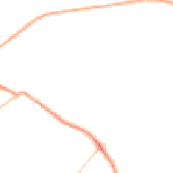 Night-time road noise heatmap for LS13 2ND