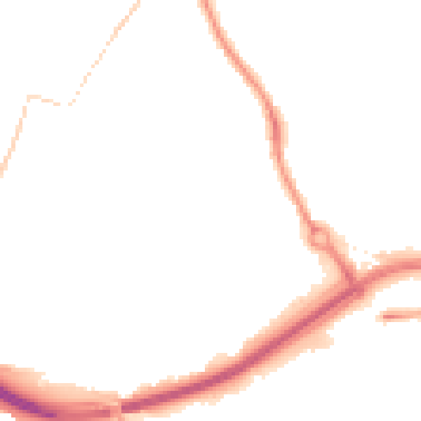 Night-time road noise heatmap for LS13 3AE