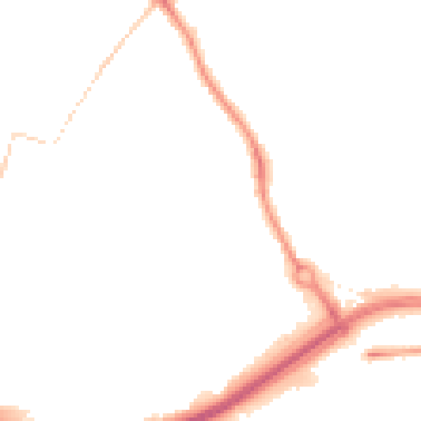 Night-time road noise heatmap for LS13 3AG